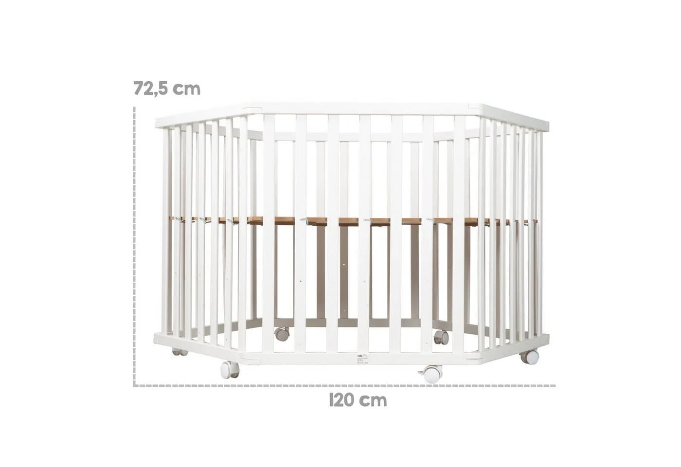 roba Laufgitter Little Stars 6-eckig Beige mit Stoffeinlage - Bild 4