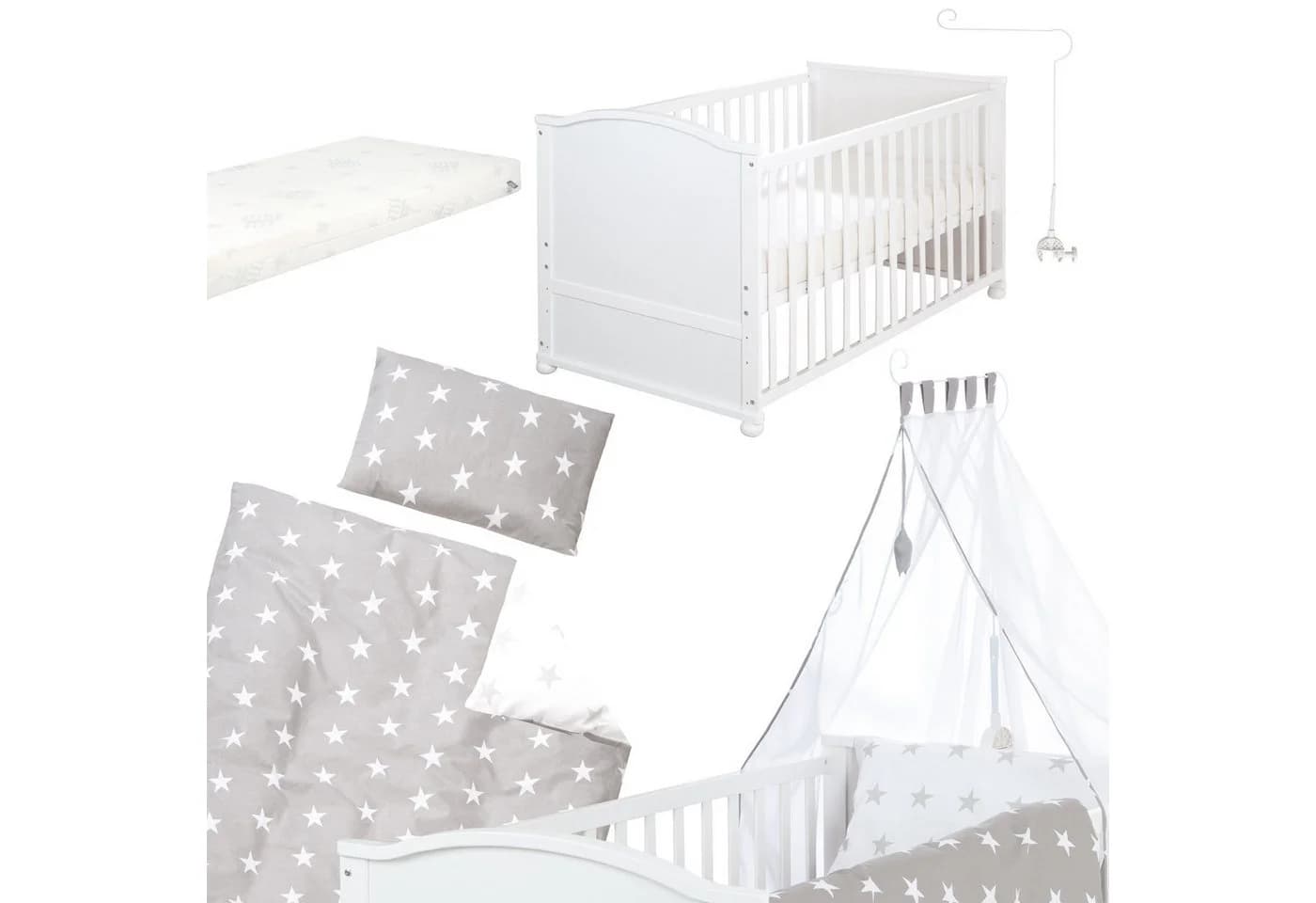 roba® Babybett Little Stars oder Fox & Bunny inkl. Bettwäsche & Matratze - Bild 4