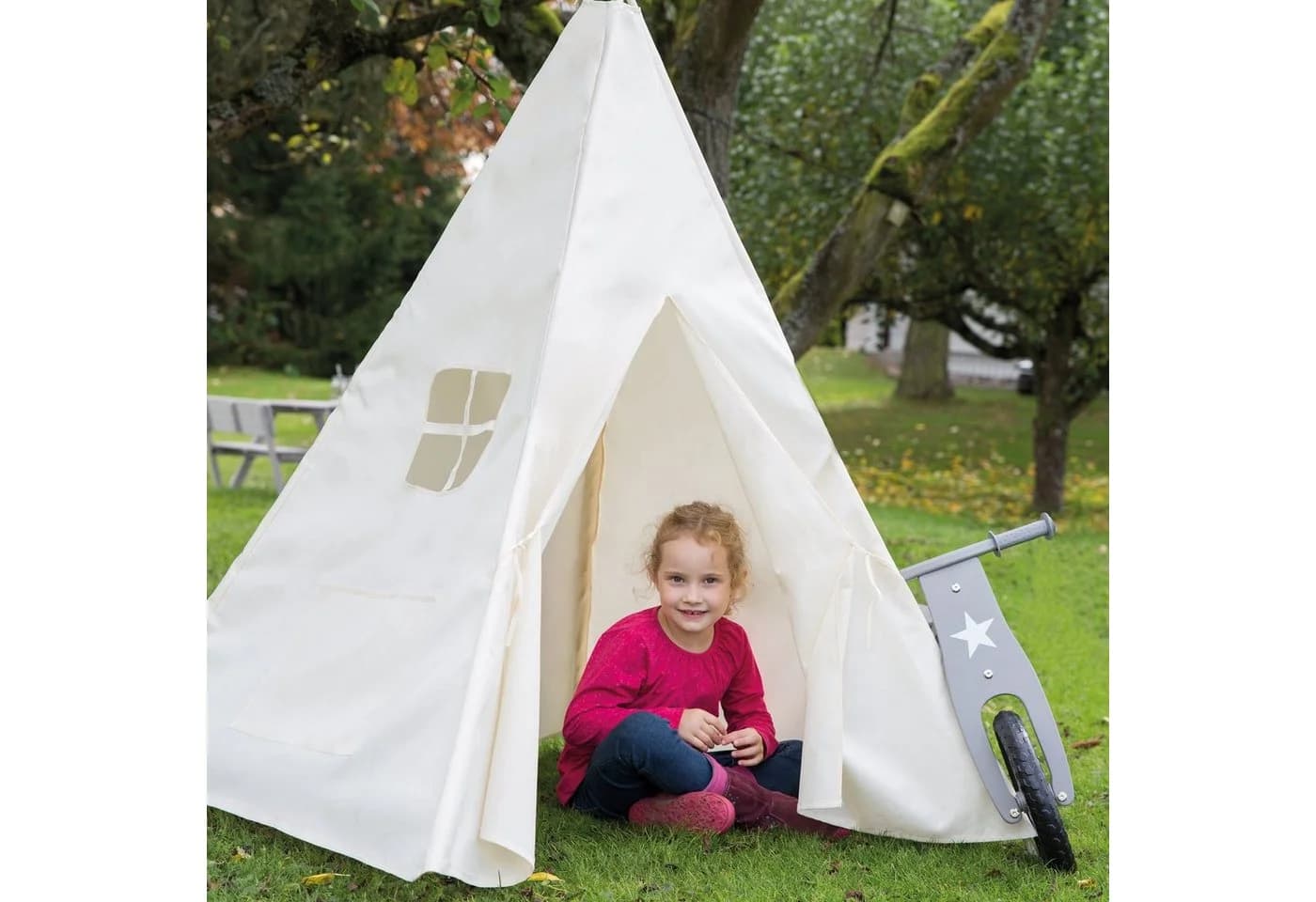 roba® Spielzelt Kinderzelt'Tipi' für kleine Abenteurer Kinderspielzelt aus Stoff, inkl. Tasche