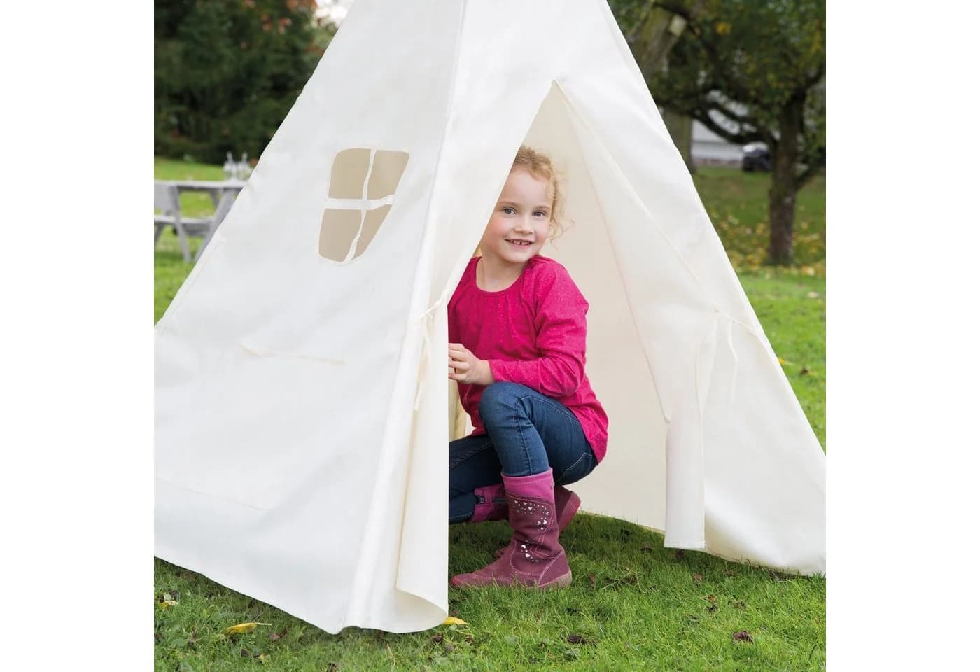 roba® Spielzelt Kinderzelt'Tipi' für kleine Abenteurer Kinderspielzelt aus Stoff, inkl. Tasche - Bild 3