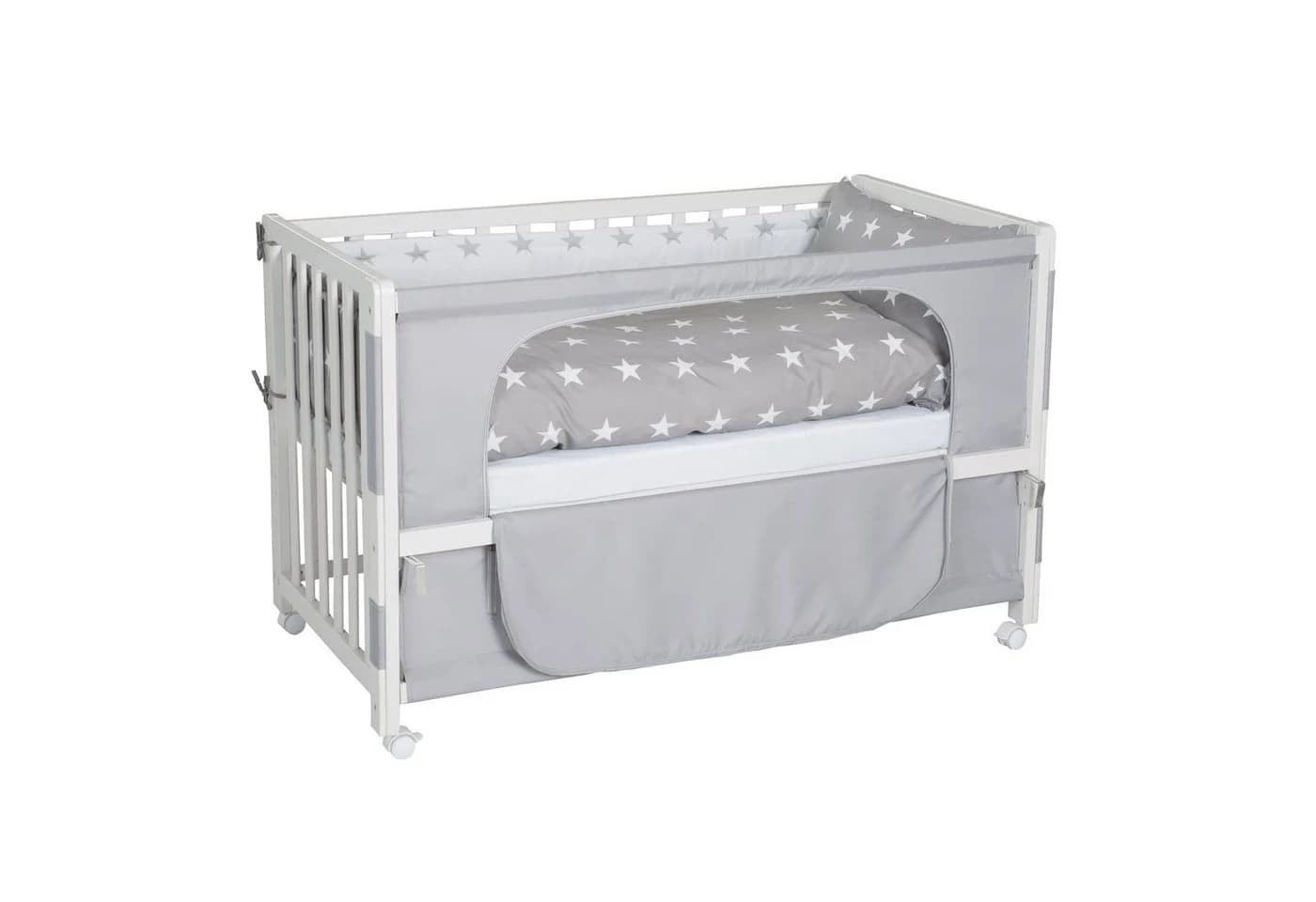 roba® Beistellbett Little Stars 60x120 cm mit Matratze & Himmel - Bild 3