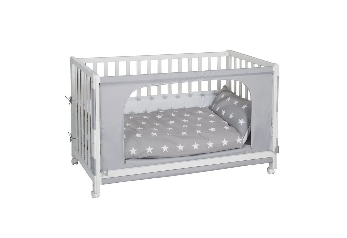 roba® Beistellbett Little Stars 60x120 cm mit Matratze & Himmel - Bild 4