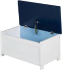 Roba Spielzeugtruhe Rennfahrer Weiß Blau mit Deckelbremse Bild 1