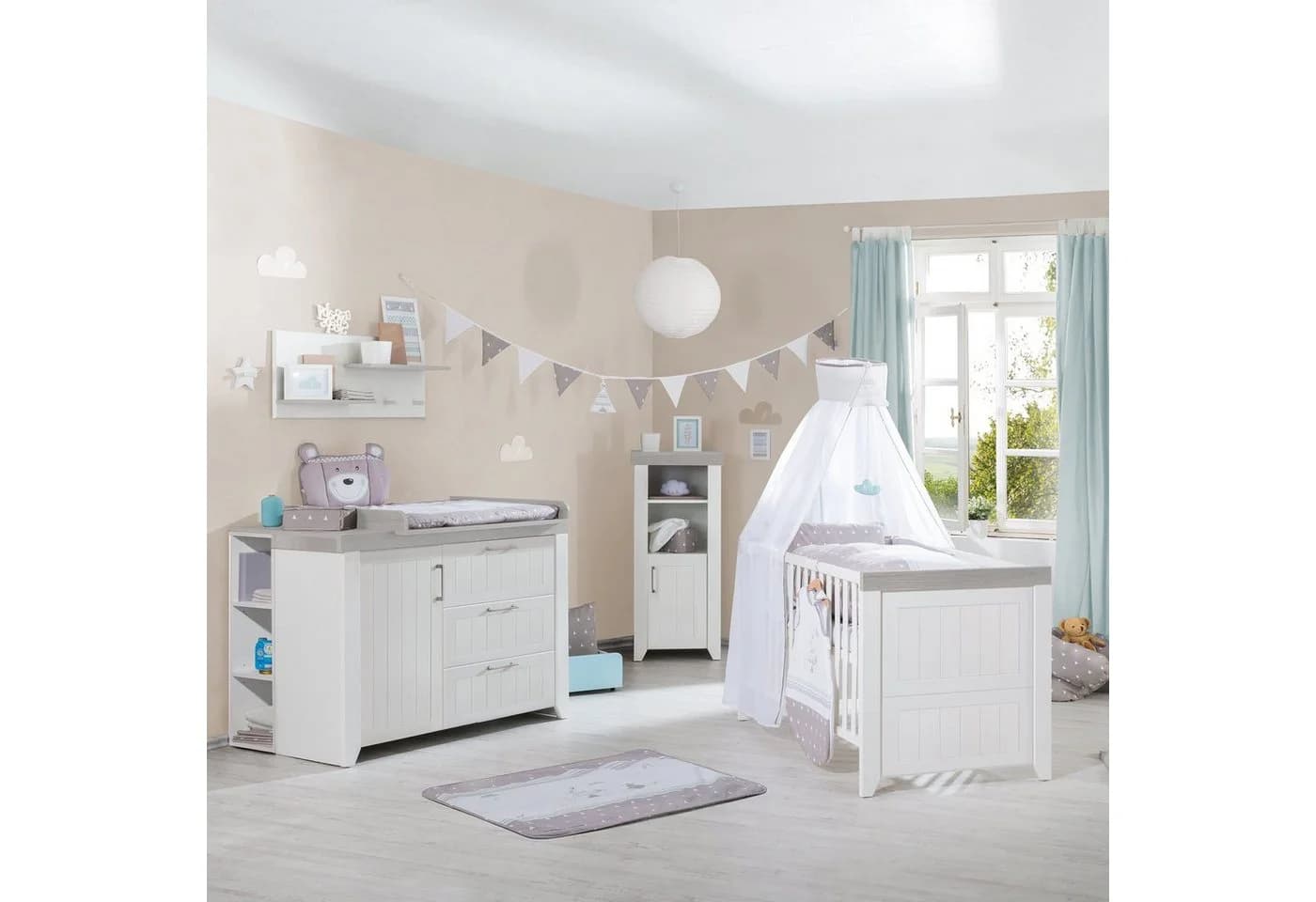 roba® Kinderregal Universal Weiß - Seitenregal für Wickelkommoden