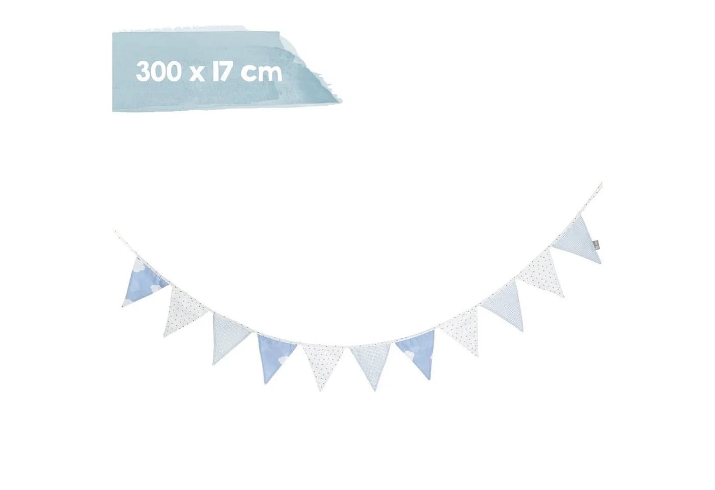 roba® Wimpelkette 12 Wimpel 2m blau Kinderzimmer Deko