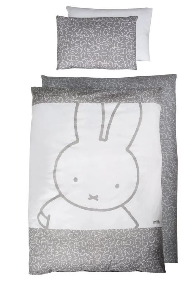 ROBA Himmelbettgarnitur Miffy Grau 4-tlg. mit Bettwäsche Nestchen Himmel - Bild 2