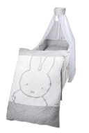ROBA Himmelbettgarnitur Miffy Grau 4-tlg. mit Bettwäsche Nestchen Himmel Bild 3