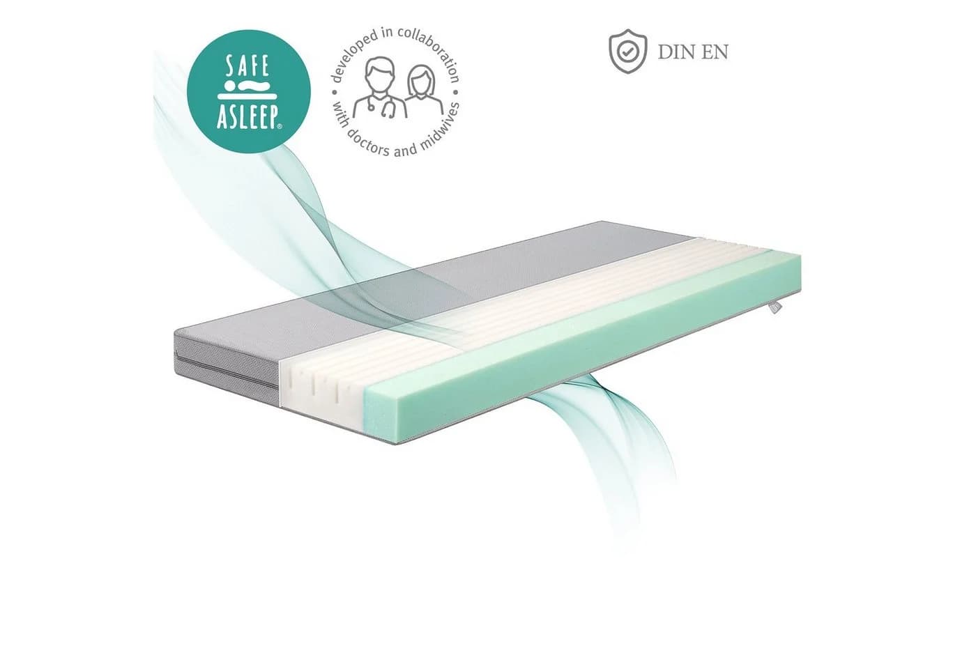 roba® Babybettmatratze safe asleep® Air Balance 3D-Mesh 120x60x9 cm - Bild 2