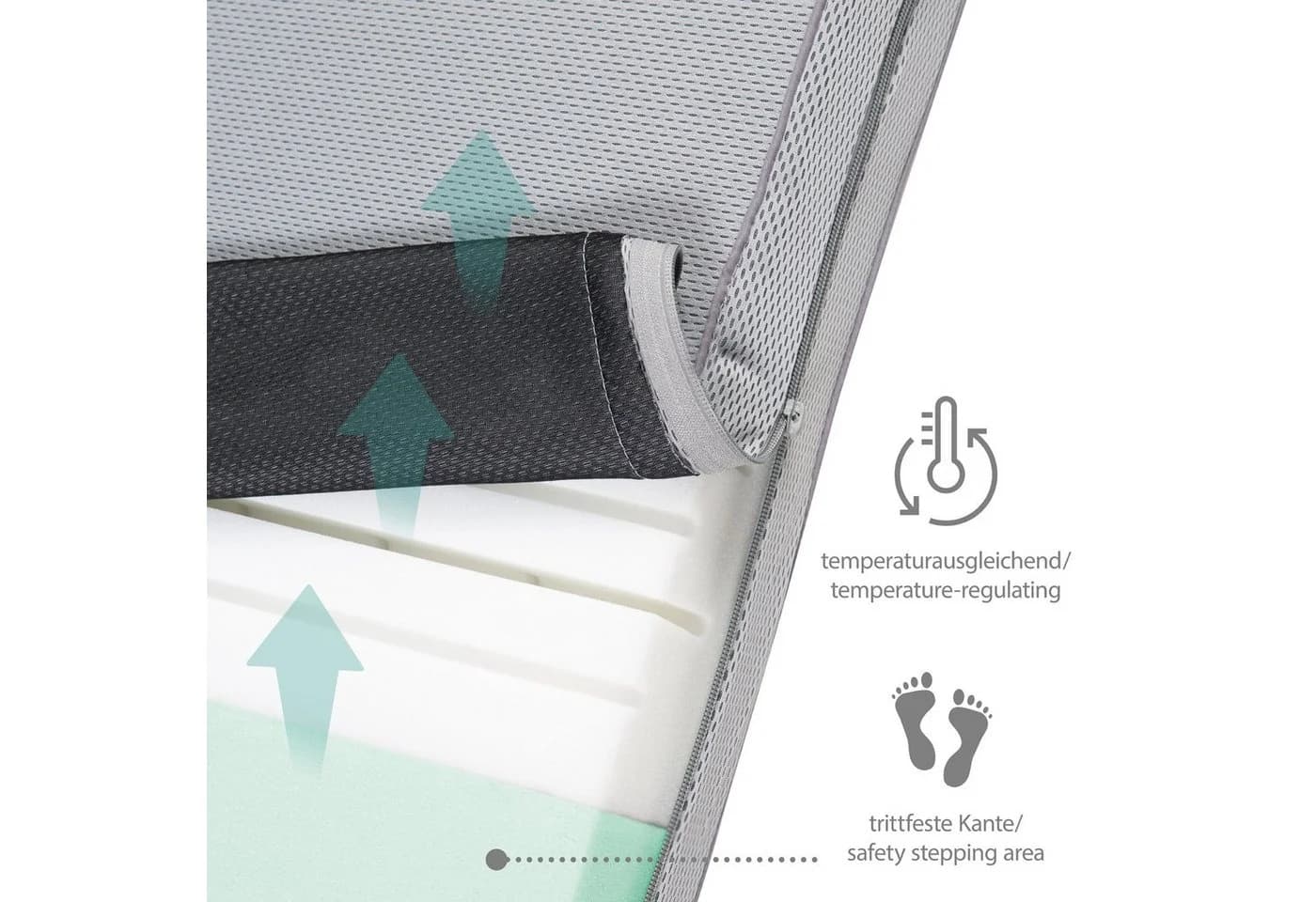 roba® Babybettmatratze safe asleep® Air Balance 3D-Mesh 120x60x9 cm - Bild 5