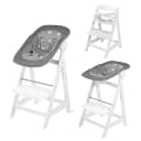 ROBA Treppenhochstuhl Born Up 2-in-1 Set Weiß mit Neugeborenen-Aufsatz Bild 2