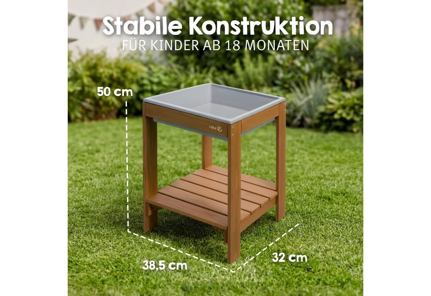 roba® Spieltisch Tiny aus Massivholz mit Wanne - Bild 3