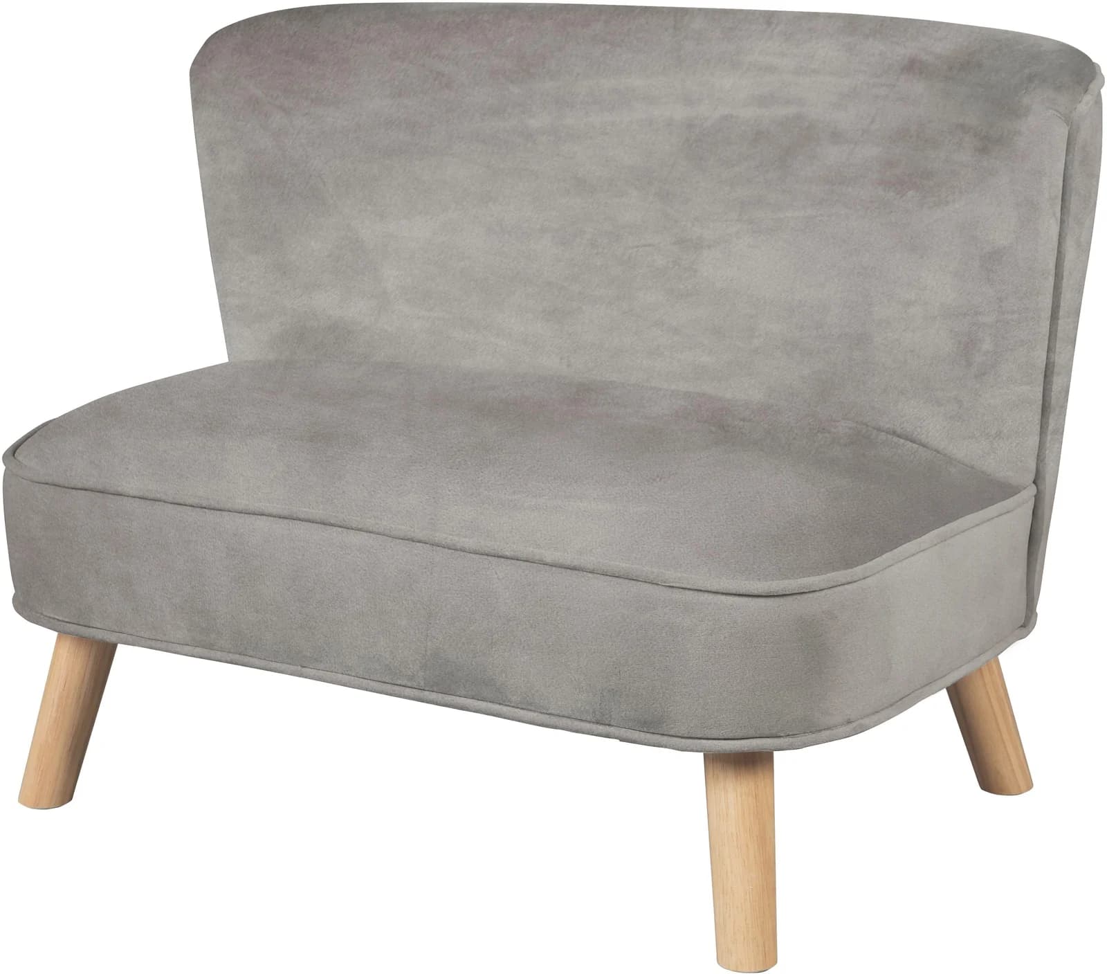 roba® Kindersofa Lil Sofa grau Samtstoff