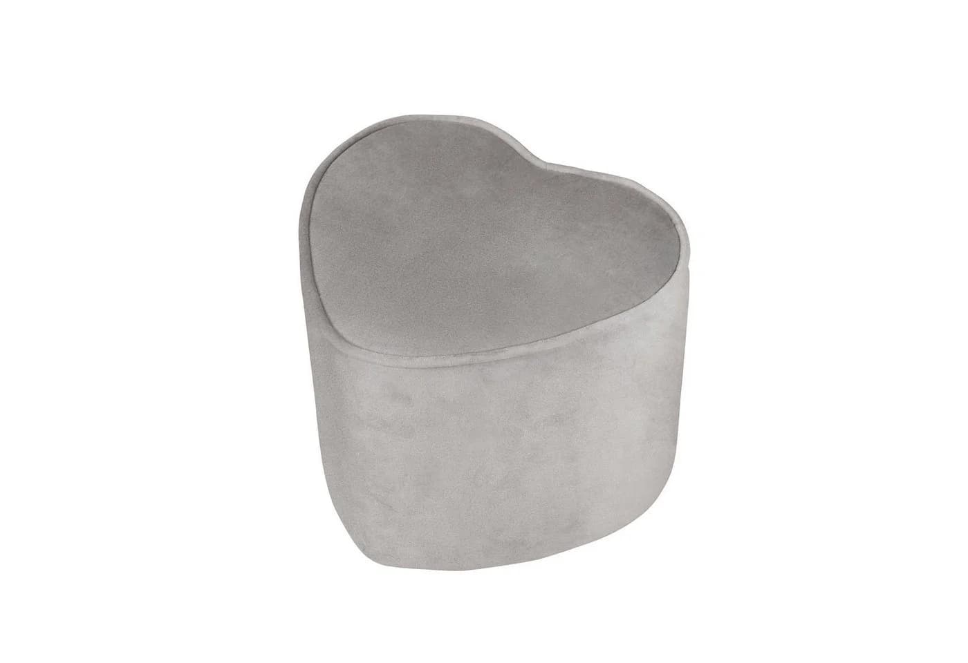 ROBA Kinderhocker Lil Sofa Grau Samt Herzform - Bild 2