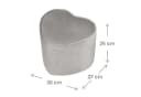 ROBA Kinderhocker Lil Sofa Grau Samt Herzform Bild 3