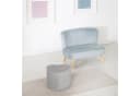 ROBA Kinderhocker Lil Sofa Grau Samt Herzform Bild 5