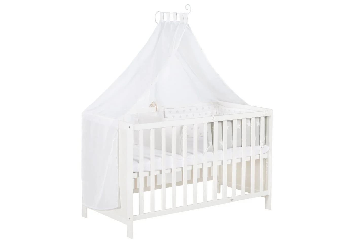 roba Multifunktionsbett Sterne Grau Beistellbett mit Matratze - Bild 3