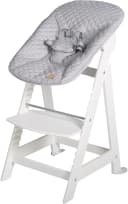 Roba Treppenhochstuhl Born Up 2in1 Set mit Neugeborenen-Aufsatz Grau/Weiß Bild 2