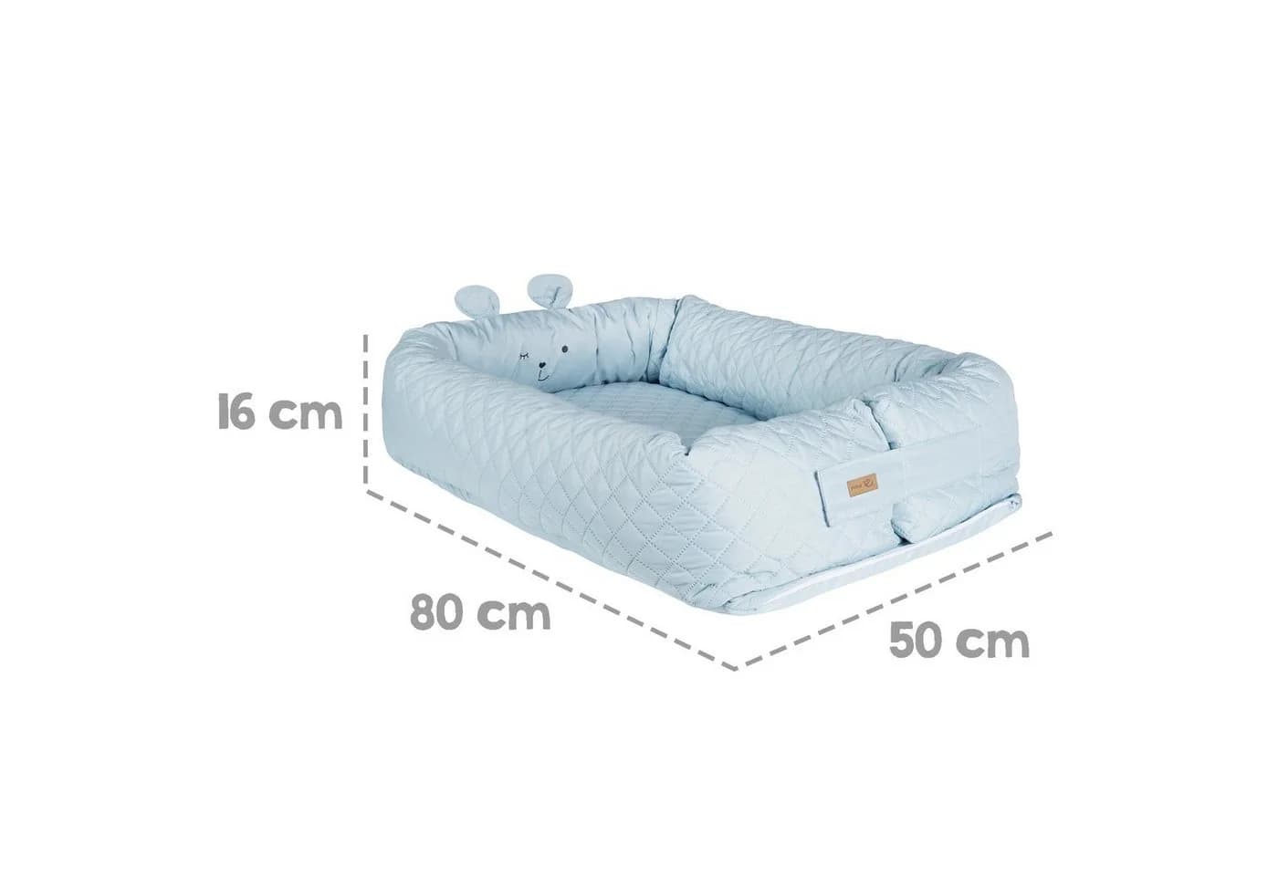 roba® Kuschelnest roba Style Babylounge mit Gesicht hellblau - Bild 4