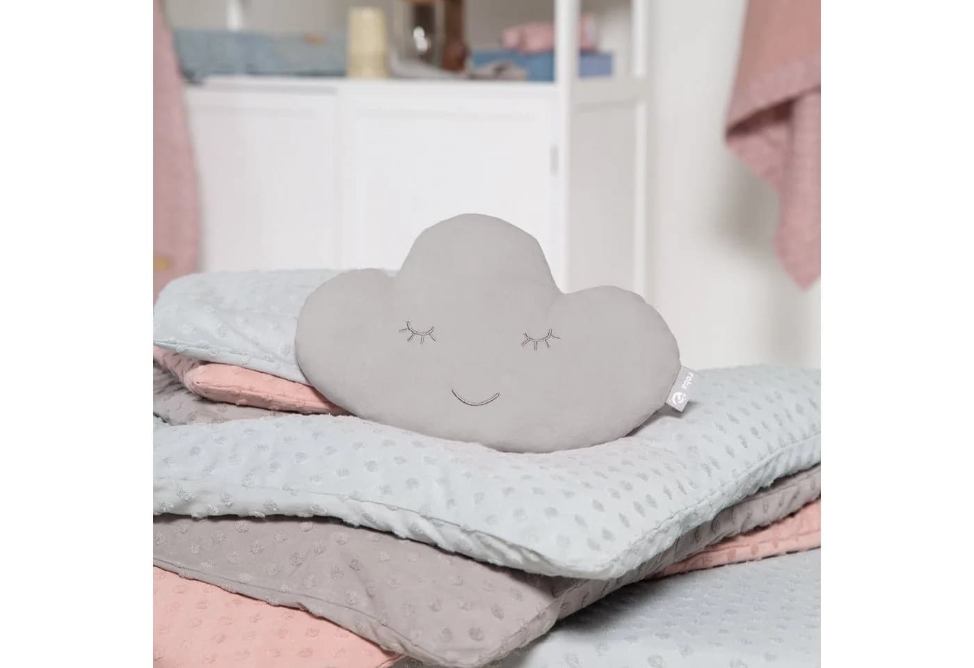 roba® Babykissen Lil Cuties Wolke Silbergrau Kuschelkissen