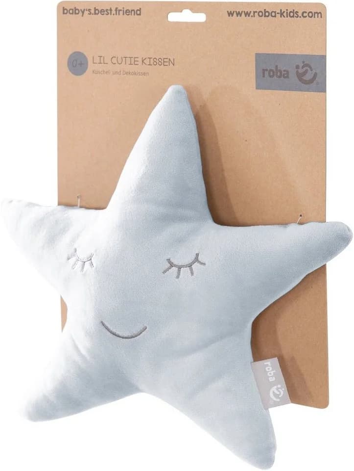 ROBA Babykissen Lil Cuties Stern Hellblau Bestickt - Bild 3