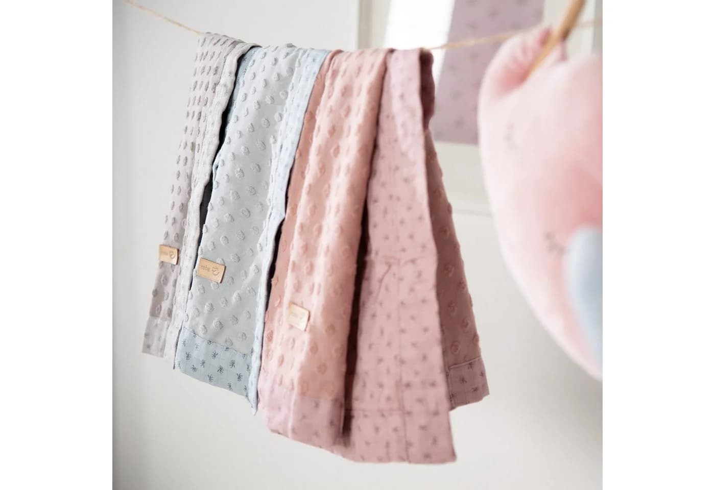 roba® Babydecke Lil Planet GOTS Rosa 80x80 cm