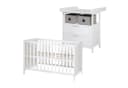 roba® Babymöbel-Set Hamburg 2-teilig Weiß Wickelkommode & Beistellbett Bild 2