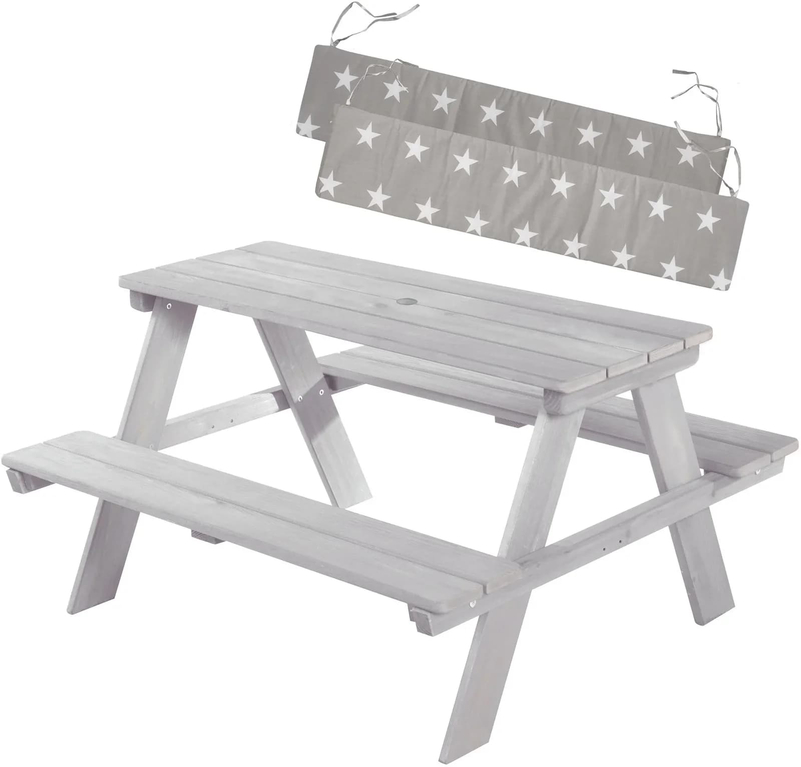 Roba Kindersitzgruppe Picknick for 4 Outdoor Grau Massivholz - Bild 2