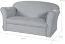 roba Kindersofa Lil Sofa Samt Silbergrau mit Armlehnen Bild 1
