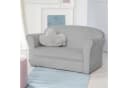 roba Kindersofa Lil Sofa Samt Silbergrau mit Armlehnen Bild 3