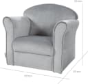 roba Kindersessel Lil Sofa Samt Grau mit Armlehnen Bild 1