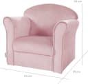 roba® Sessel Lil Sofa, Kindersessel mit Armlehnen, Minisessel in Samtstoff Rosa Bild 1