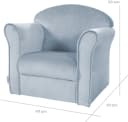 roba Kindersessel Lil Sofa Samt Hellblau mit Armlehnen Bild 1