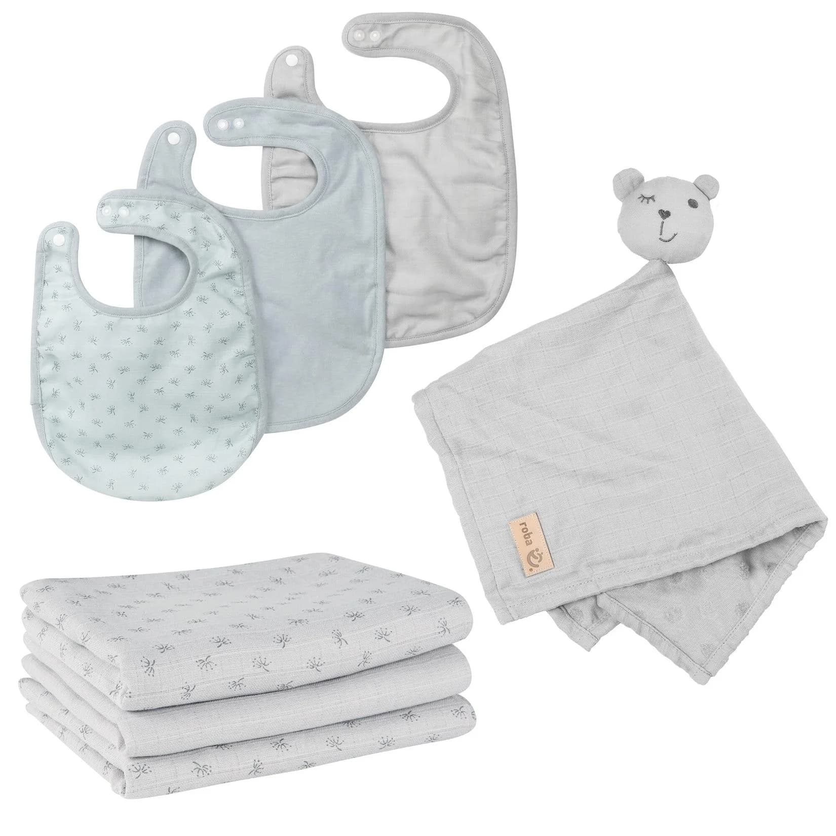 Roba Organic Geschenkset Baby Essentials 'Lil Planet' silbergrau