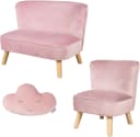 ROBA Lil Sofa Kindersitzgruppe Rosa Mauve Samt Retro-Look Bild 2
