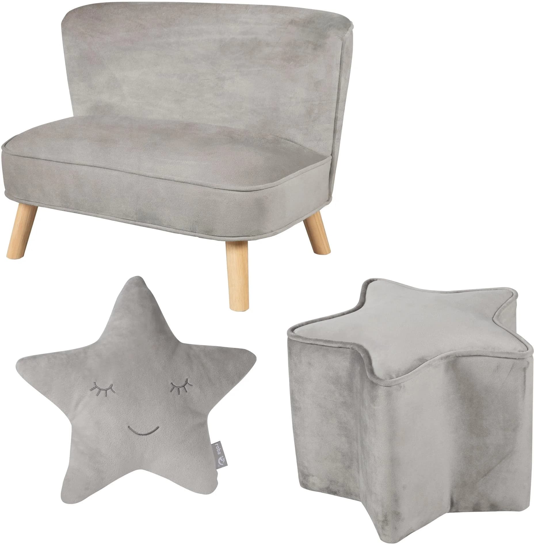 ROBA Kindersitzgruppe Lil Sofa Grau Samt - Bild 2