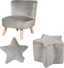 roba Bundle »Lil Sofa« - Kindersitzgruppe Grau Samt Bild 2