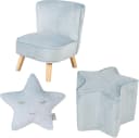Kindersitzgruppe ROBA 'Lil Sofa' blau - Samt, Retro-Look Bild 2