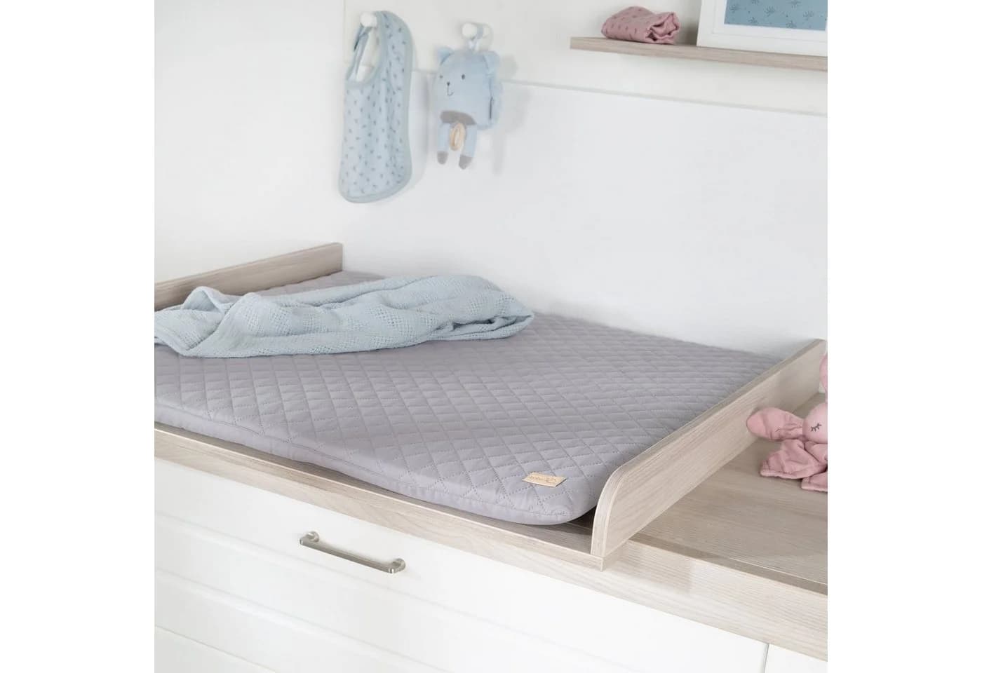 Roba Wickelauflage Soft Style Silbergrau Polyester