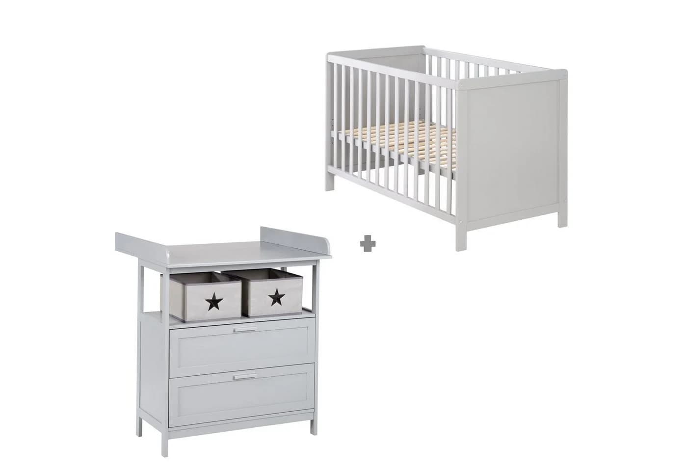 Babymöbel-Set aus Holz in Grau (taupe) - Bild 2