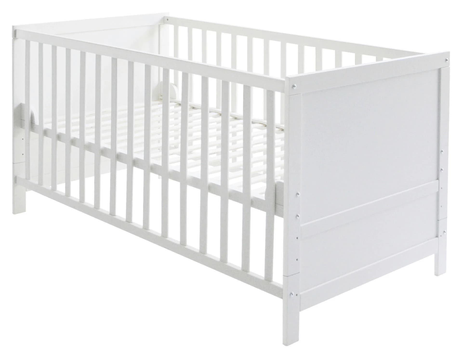 roba® Komplettbett mitwachsend Weiß inkl. Matratze & Himmel