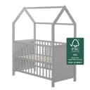 Roba Hausbett Taupe FSC Zertifiziert Höhenverstellbar Babybett Bild 1