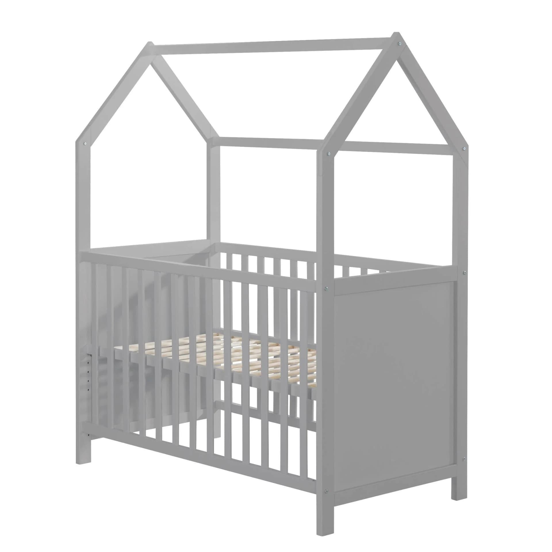 Roba Hausbett Taupe FSC Zertifiziert Höhenverstellbar Babybett - Bild 2