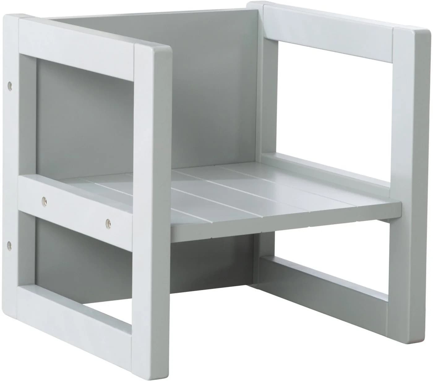 ROBA Kinderhocker Grau Wendehocker 3 Sitzhöhen Landhausstil - Bild 2