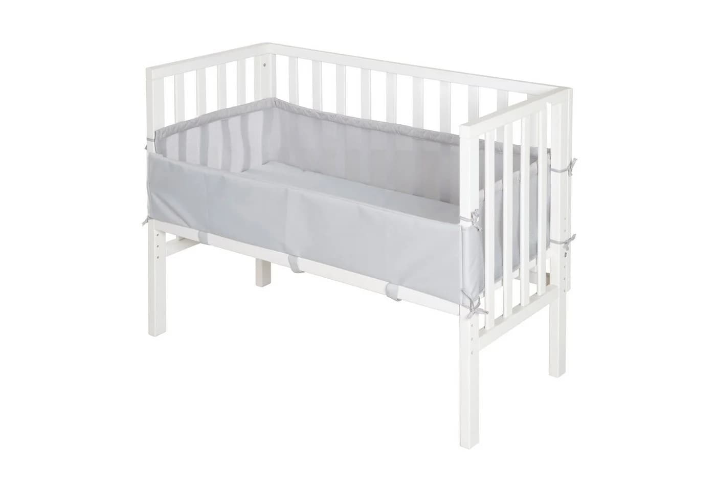 roba Beistellbett 2in1 Weiß mit Matratze und Sicherheitsbarriere - Bild 2