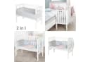 roba Beistellbett 2in1 Weiß mit Matratze und Sicherheitsbarriere Bild 5