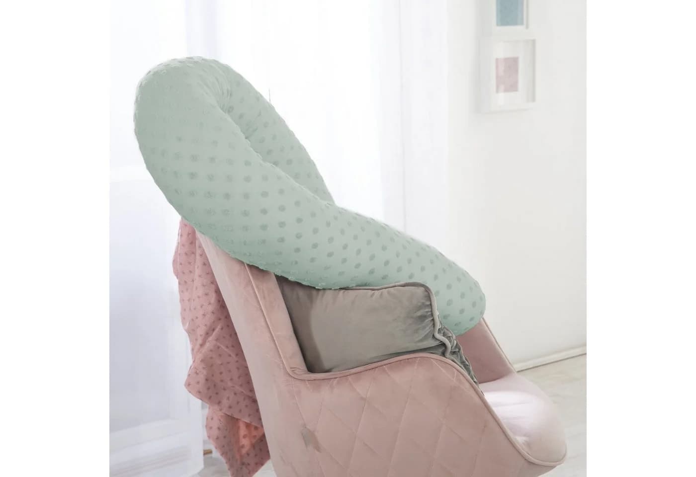 roba® Nestchenschlange Lil Planet - Bettschlange 170 cm - frosty green