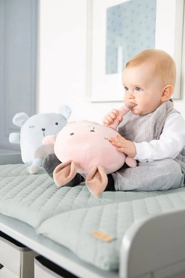 roba® Wickelauflage Style Soft frosty green mit Tiergesicht - Bild 4