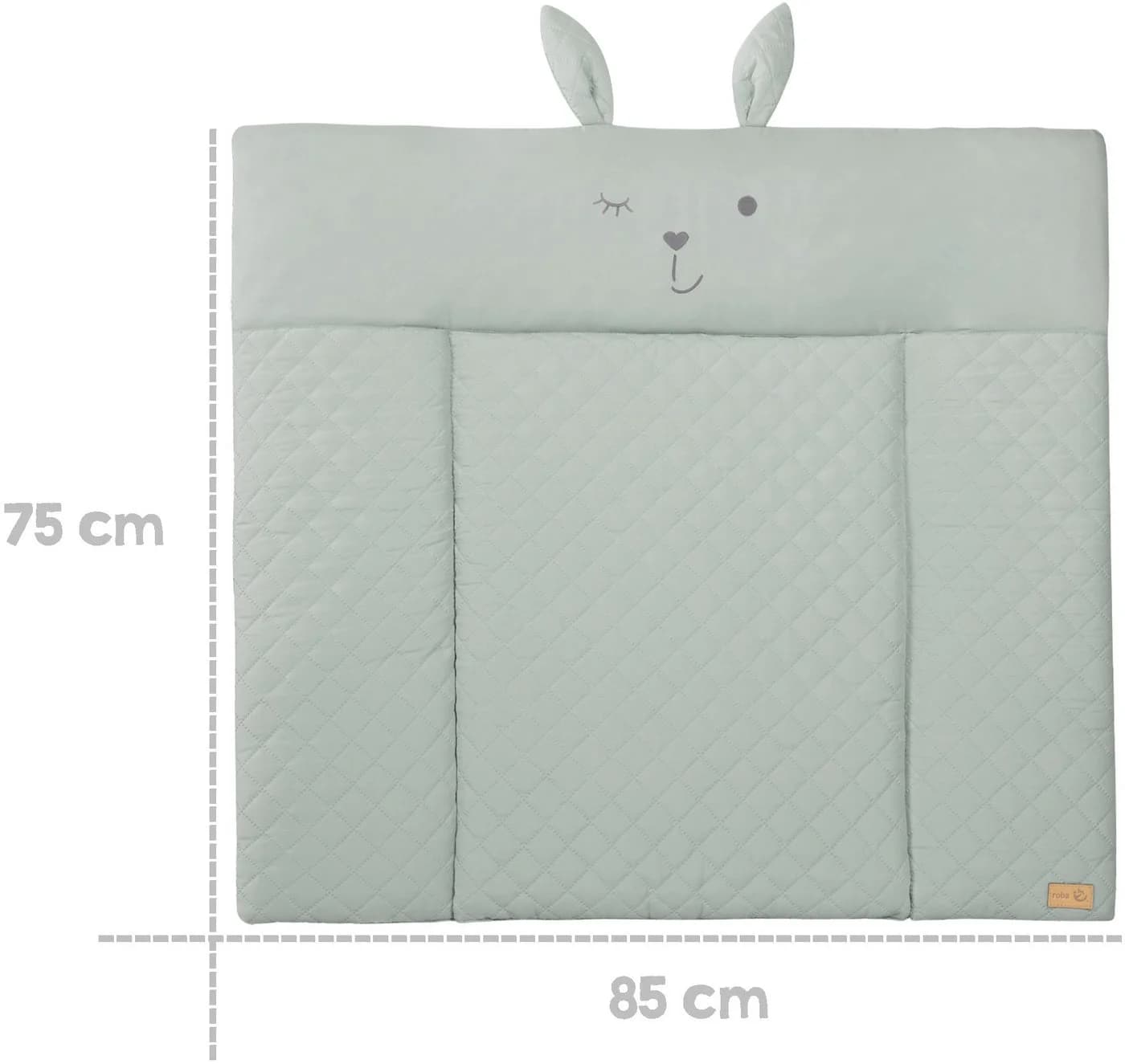 roba® Wickelauflage Style Soft frosty green mit Tiergesicht - Bild 5