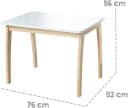 roba® Kindertisch Weiß Massivholz MDF 76x52 cm Bild 1