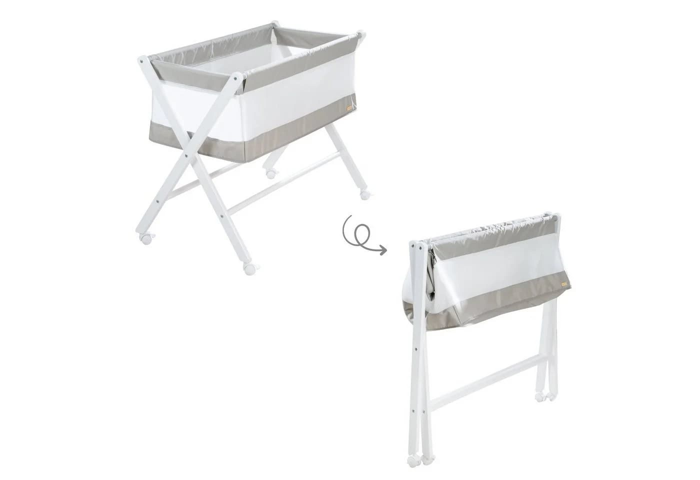 roba® Stubenbett klappbar, Canvas- & Mesh-Material, inkl. Rollen & Matratze - Bild 3